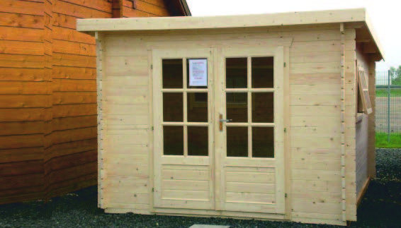 Holzgarage Garage B-70 inkl. Holz-Garagentor, Fenster und Tür mit Doppel-, Isolierverglasung Katalog Artikel 