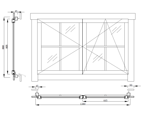 Holzfenster Fenster Doppelfenster mit Doppel-, Isolierglas 1380x880mm für Gartenhaus Ferienhaus aus Holz – Bild 2