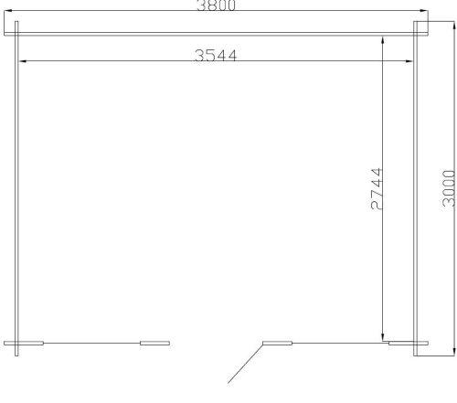 Gartenhaus EMILY - 3,8 x 3,0m