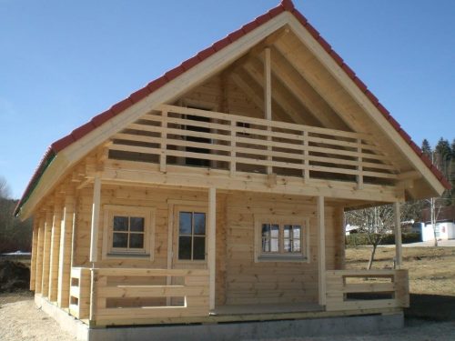 Blockhaus ZWIESEL 90mm-Wandstärke mit Terrasse und Balkon – Bild 7