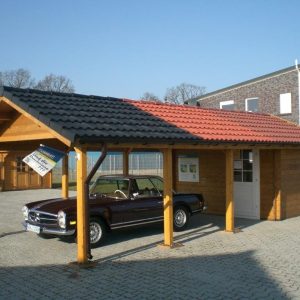 Gartenhaus Carport ANNA-I - 7,8 x 3,5m mit Boden 