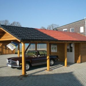 Gartenhaus Carport ANNA-I - 7,8 x 3,5m mit Boden