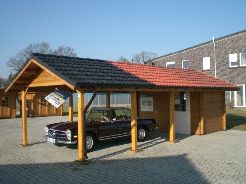 Gartenhaus Carport ANNA-I - 7,8 x 3,5m mit Boden