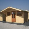 Gartenhaus EMILY 3,80x3,00m +1,2m Vordach mit 28mm - Fußboden
