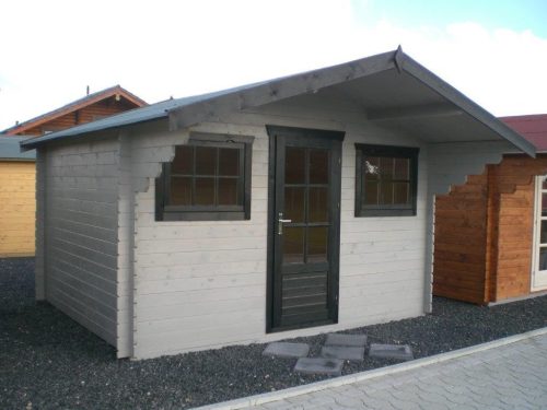 Gartenhaus EMILY 3,80x3,00m +1,2m Vordach mit 28mm - Fußboden