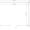 Gartenhaus EMILY 3,80x3,00m +1,2m Vordach mit 28mm - Fußboden