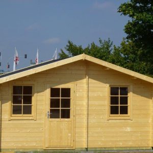 Gartenhaus LINGEN 5,00x3,80m mit 2 Räumen, Fußboden, Isolierverglasung 