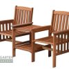 MEMPHIS Tete-a-Tete 2-Sitzbank aus Merantiholz