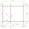 Garten- Saunahaus RHEINE 3,30 x 2,50m mit 2 Räumen