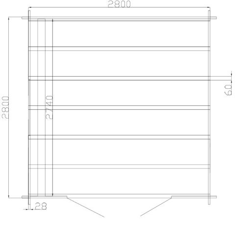 Gartenhaus MARIO - 3,00 x 3,00m mit Boden