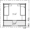 Wochenendhaus Ferienhaus Blockhaus 20,7m² mit lasierten Fenstern und Türen im Wunschfarbton