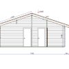 Wochenendhaus Ferienhaus Blockhaus 11m² mit lasierten Fenstern und Türen im Wunschfarbton
