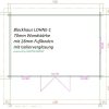 Gartenhaus LOHNE-1 - 5,00 x 3,50m mit Fußboden und
