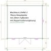 Gartenhaus LOHNE-2 - 5,00 x 4,70m mit Fußboden und