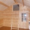 Blockhaus TWIST 4,0 x 6,0m mit 2 Räumen und Schlafboden