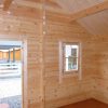 Blockhaus TWIST 4,0 x 6,0m mit 2 Räumen und Schlafboden