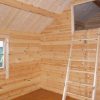 Blockhaus TWIST 4,0 x 6,0m mit 2 Räumen und Schlafboden