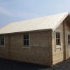 Blockhaus TWIST 4,0 x 6,0m mit 2 Räumen und Schlafboden