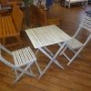 MEXICO SQUARE GREY 3-tlg. Bistro-Set Klappbar Akazie Hartholz Balkonset