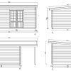 Gartenhaus MARCEL - 4,18 x 3,48m mit Schleppdach und Boden