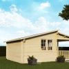 44mm Gartenhaus GLORIA 4,20 x 3,50m + 2m-Terrasse inkl. Fußboden und Doppel-, Isolierverglasung – Bild 6