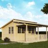 44mm Gartenhaus GLORIA 4,20 x 3,50m + 2m-Terrasse inkl. Fußboden und Doppel-, Isolierverglasung – Bild 7