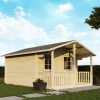 Gartenhaus NORA - 3,78 x 3,78m + 1,30m-Terrasse mit Boden