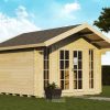 Gartenhaus KASSEL 3,8 x 3,8m mit 28mm-Fußboden und Isolierverglasung