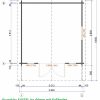 Gartenhaus KASSEL 3,8 x 3,8m mit 28mm-Fußboden und Isolierverglasung