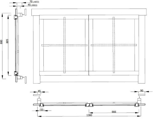 Doppelfenster Doppel-, Isolierglas 1380x880mm