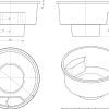 Badezuber Badebottich Hot Tub mit externem Ofen, PE-Kunststoff Einsatz und Abdeckung in grau