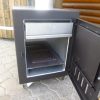 Badezuber Badebottich Hot Tub mit externem Ofen, PE-Kunststoff Einsatz und Abdeckung in grau