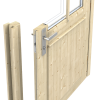 Holzgarage Garage A-40 inkl. Holz-Garagentor, Fenster und Tür mit Doppel-, Isolierverglasung
