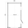 Holzgarage Garage A-40 inkl. Holz-Garagentor, Fenster und Tür mit Doppel-, Isolierverglasung