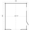 Holzgarage Garage B-70 inkl.  - Grundriss