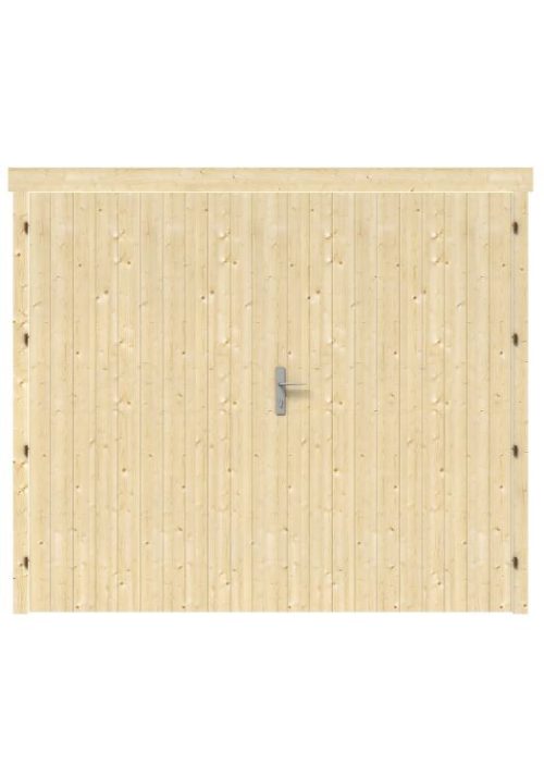 Garage aus Holz Garage-L-70 (L-Form) 70mm Holz, 5,20x5,70m inkl. Holz-Garagentor, Doppelfenster und Tür mit Doppel-, Isolierverg