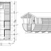 Fasssauna SORGLOS ca. 4,00m x Ø 2,00m mit 2 Räumen und Terrasse