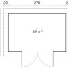 Gartenhaus GLORIA-A 2,90 x 2,00m mit Fußboden