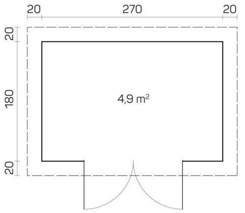 Gartenhaus GLORIA-A 2,90 x 2,00m mit Fußboden