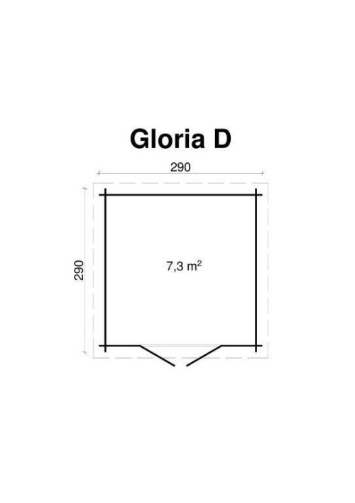 Gartenhaus Gerätehaus GLORIA-D 2,90x2,90m inkl. 18mm Fußboden