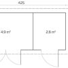 Gartenhaus GLORIA-F 4,45x2,0m + 1,5m Schleppdach und Fußboden