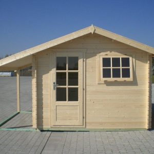 Gartenhaus RIMINI - 3,00 x 3,50m plus 1,20x3,50m Schleppdach