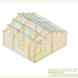 Wochenendhaus, Ferienhaus, Blockhaus mit 4 Räumen und Terrasse KUOPIO