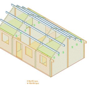 Wochenendhaus, Ferienhaus, Blockhaus mit 4 Räumen und 2 Schlafböden TAMPERE