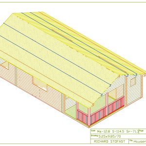 Wochenendhaus, Ferienhaus, Blockhaus mit 5 Räumen und Terrasse MIKKELI