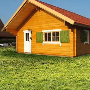 Wochenendhaus, Ferienhaus, Blockhaus MAXIMA 70mm-Wandstärke mit 4 Räumen