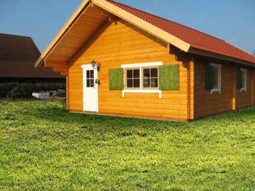 Wochenendhaus, Ferienhaus, Blockhaus MAXIMA 70mm-Wandstärke mit 4 Räumen