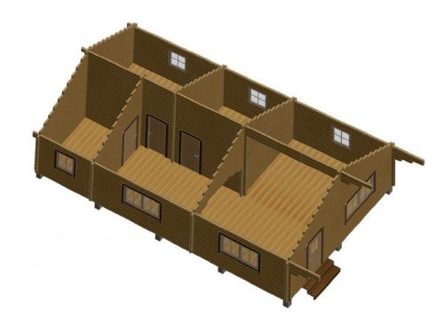 Wochenendhaus, Ferienhaus, Blockhaus MAXIMA 70mm-Wandstärke mit 4 Räumen – Bild 2