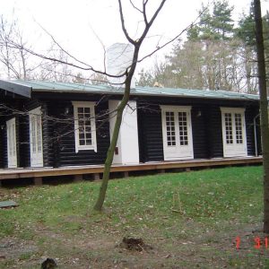 Rundholzhaus, Ferienhaus, Wochenendhaus, "nur Rundholz-Aufbausatz" MORIS-76m²  22cm Stammstärke