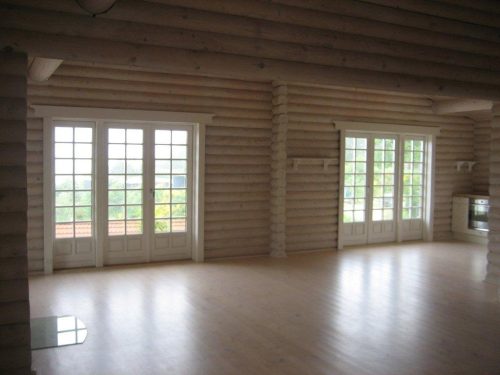 Rundholzhaus, Ferienhaus, Wochenendhaus, "nur Rundholz-Aufbausatz" MORIS-76m²  22cm Stammstärke – Bild 4